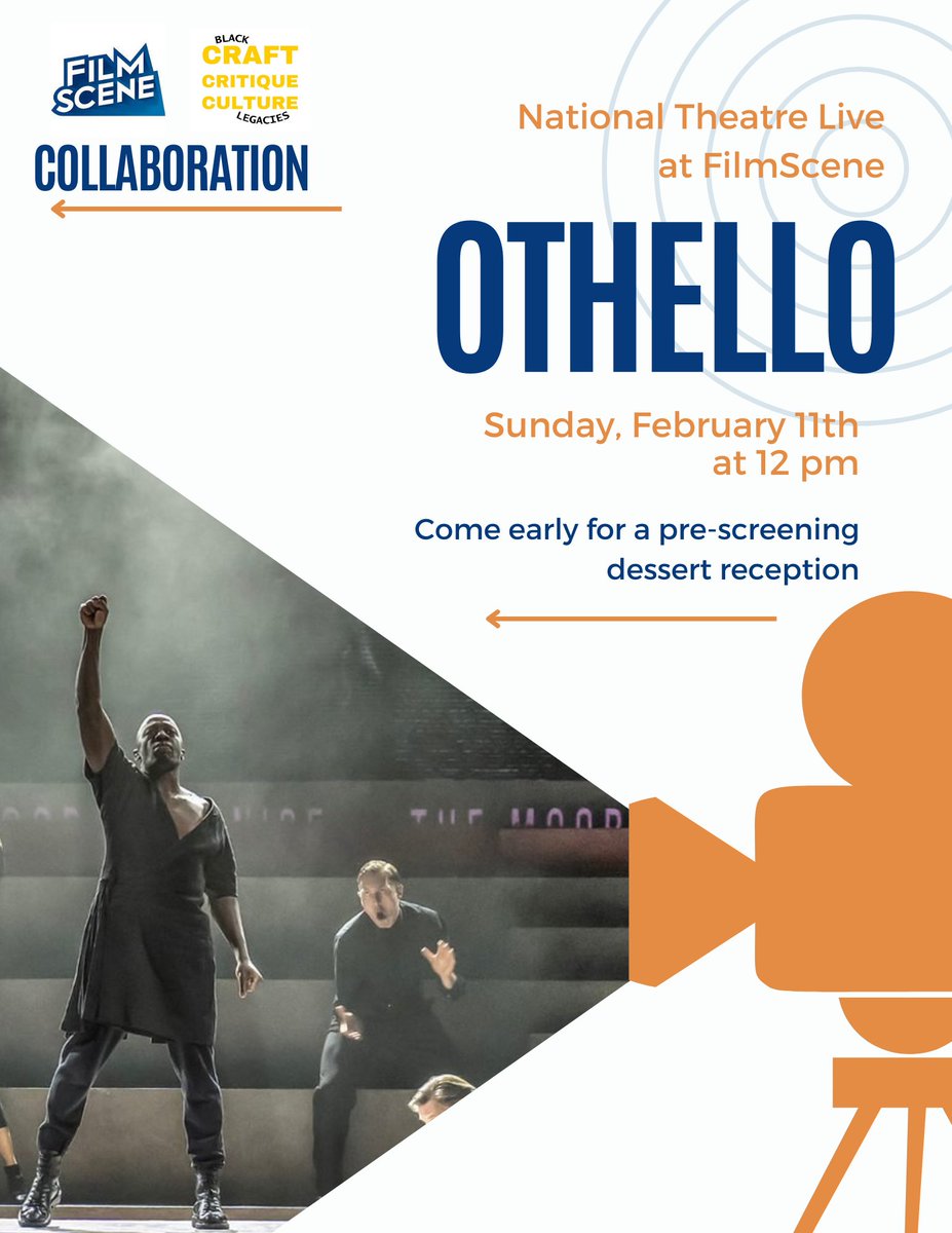 Come see OTHELLO at <a href="/icfilmscene/">FilmScene</a> this Sunday at 12 pm!

We are so excited to host a pre-screening reception to talk all things Shakespeare, Black Legacies, and Craft Critique Culture Conference!

Get your ticket now tickets.icfilmscene.org/websales/pages…