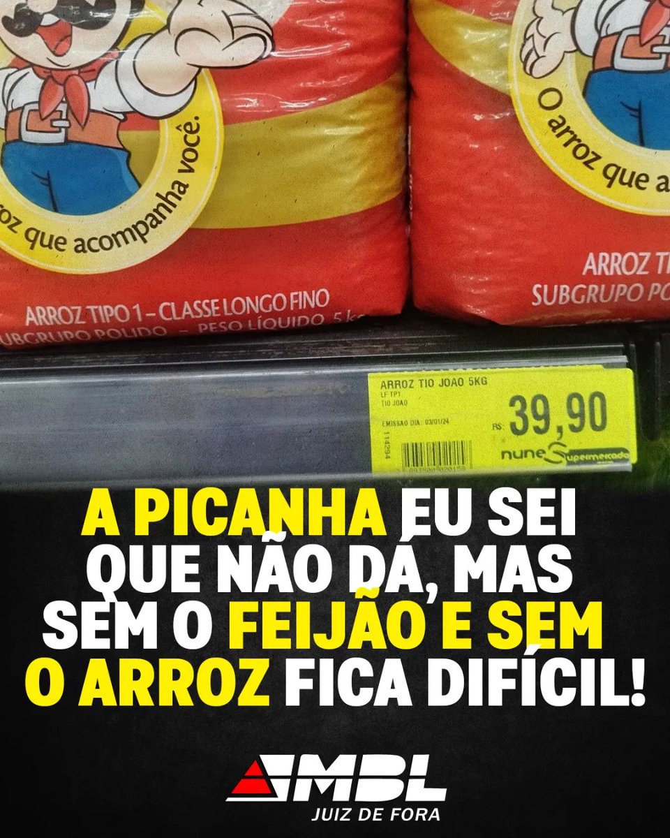 JorgeLu84286252's tweet photo. Cadê Picanha não tem, cadê feijão não tem o arroz fica olho da cara #ptfora fonte: Mbl juiz de fora https://t.co/K23BWDH0Q0