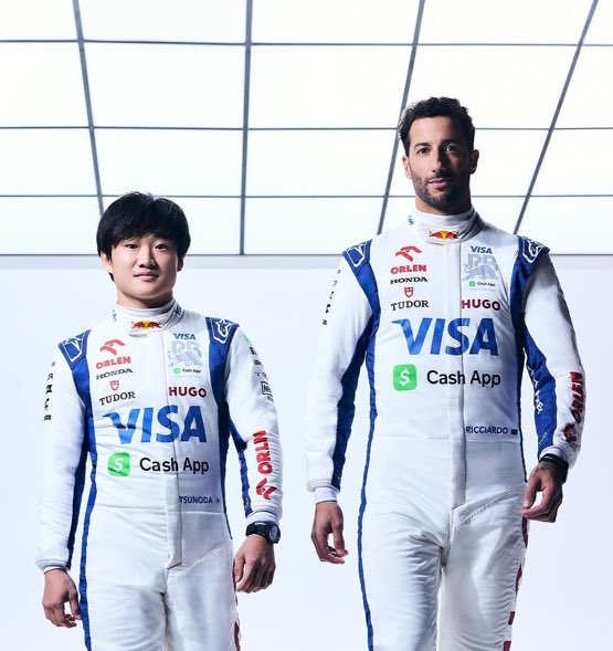 FastestPitStop's tweet photo. Visa Cash App RB officially launch their race suits ahead of their livery launch later today. 

What are your expectations for the livery? 👇

#F1 https://t.co/TAP16NxXXB