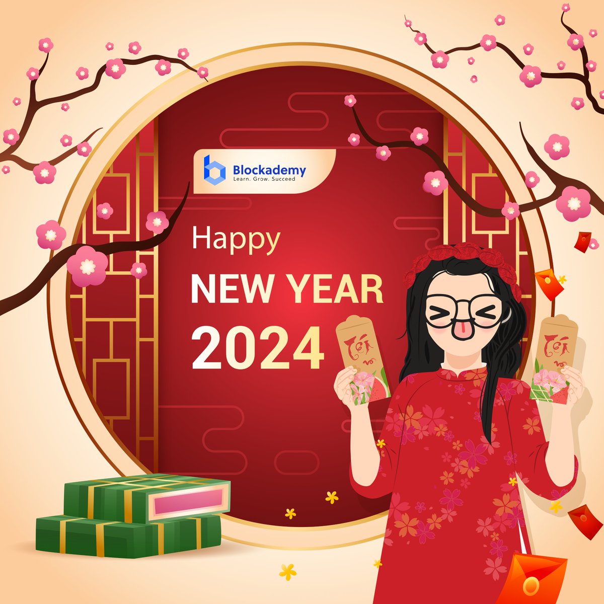 blockademy_ai's tweet photo. π₯³ Happy Lunar New Year π
As we enter the Year of the Dragon, Blockademy wishes you strength, prosperity, and success in your journey. β¨
π May your year be filled with innovation, learning, and achieving your wildest dreams!
#LunarNewYear #YearOfTheDragon #Blockademy https://t.co/9BrnU6gk5s