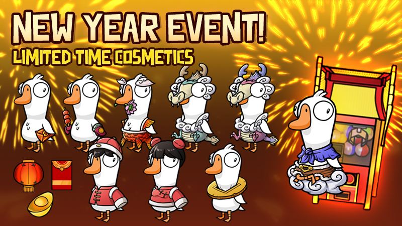 Join us in celebrating in the Year of the Dragon! 🐉🏮 As we usher out the old, we're welcoming in the new with luck and prosperity with our New Years  Limited Time Claw Machine Event!  Event Ends: Feb. 18th 8PM EDT #goosegooseduck #ggd #freetoplay #happynewyear