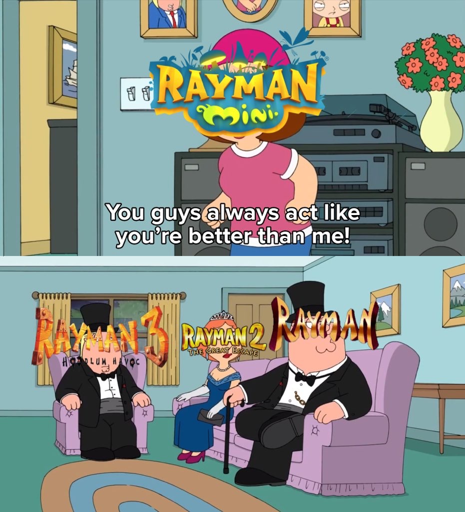 spen45663's tweet photo. Rayman Mini be like
#RaymanMemes #RaymanMini #Rayman https://t.co/URcHK18o6u