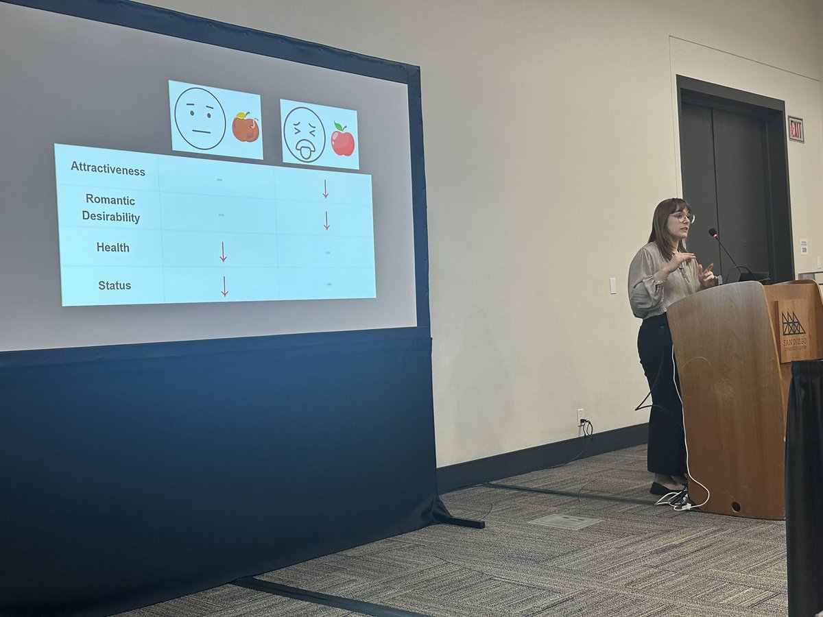 Marjorie Prokosch (@mlprokosch) on Twitter photo How do we evaluate people who display emotionally mismatched responses to contexts? Fascinating work by @KaelynSabree <a href="/UMesplab/">UM Evo Social Psych Lab</a> examines this! #EPatSPSP2024 #SPSP2024 How do we evaluate people who display emotionally mismatched responses to contexts? Fascinating work by @KaelynSabree <a href="/UMesplab/">UM Evo Social Psych Lab</a> examines this! #EPatSPSP2024 #SPSP2024
