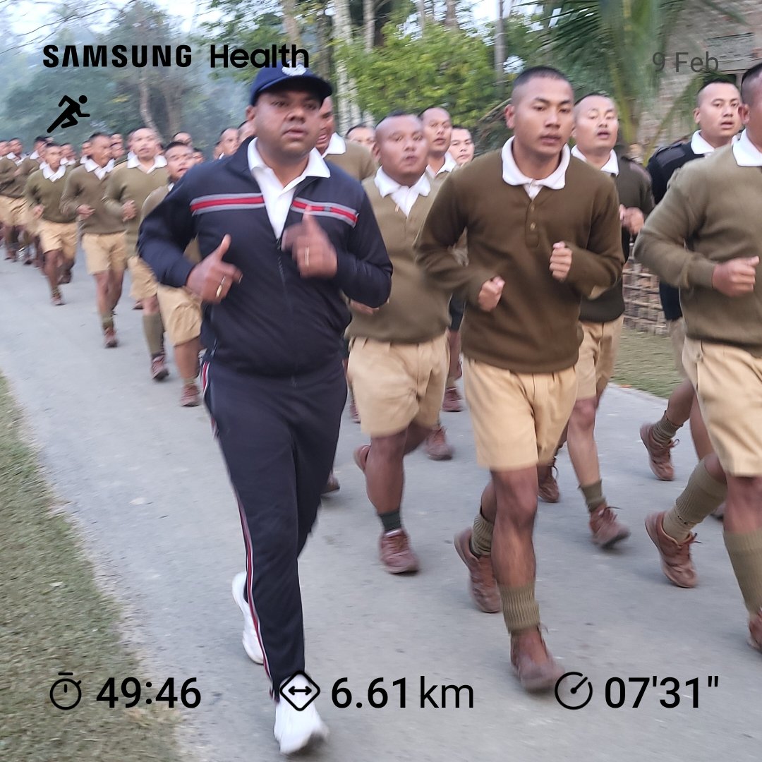 Completed 6km run with the Manipur RCs. #runforfun