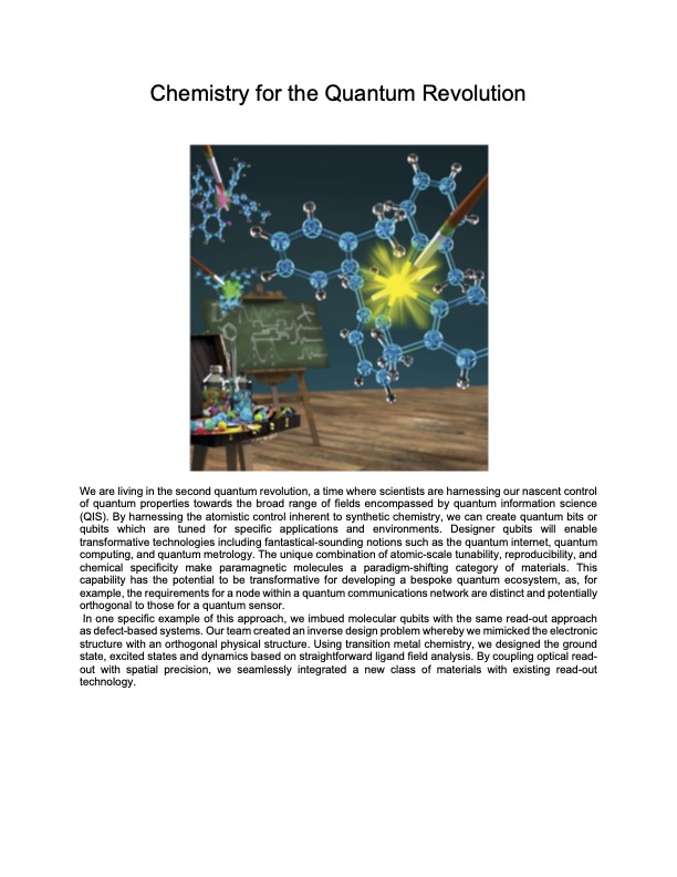 The next @ACSINORDivision Physical Inorganic Tutorial is Wednesday, February 14 at 2 pm Eastern. Prof Danna Freedman @danna_freedman @ChemistryMIT will talk about the emergent quantum revolution. Please RT. Register here. unm.zoom.us/meeting/regist…