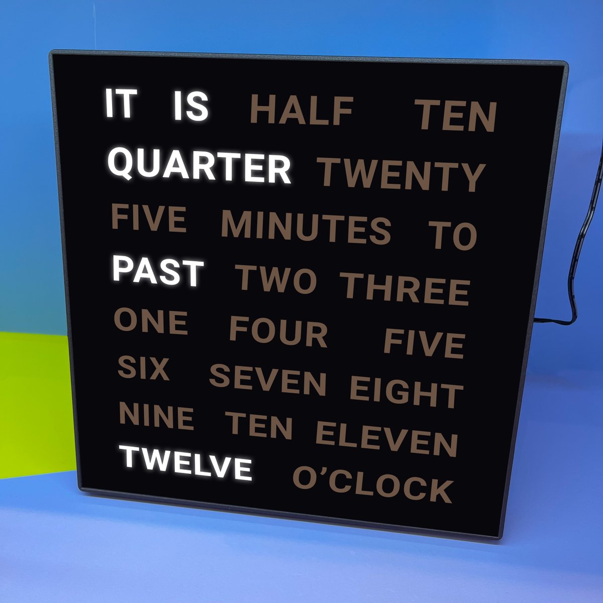 enapy_store's tweet image. ENAPY  Modern LED Word Desk Clock for Home &amp;amp; Office - LED Text Display -  Three Dimmer settings - Powered by AC Adapter - A Creative Gift Item -  28cm X 28cm X 3cm (11" X 11" X 1.1") - US Plug      
.      
enapy.com/home-office/de…
. 
#bestseller #coolproducts #modern #homedecor