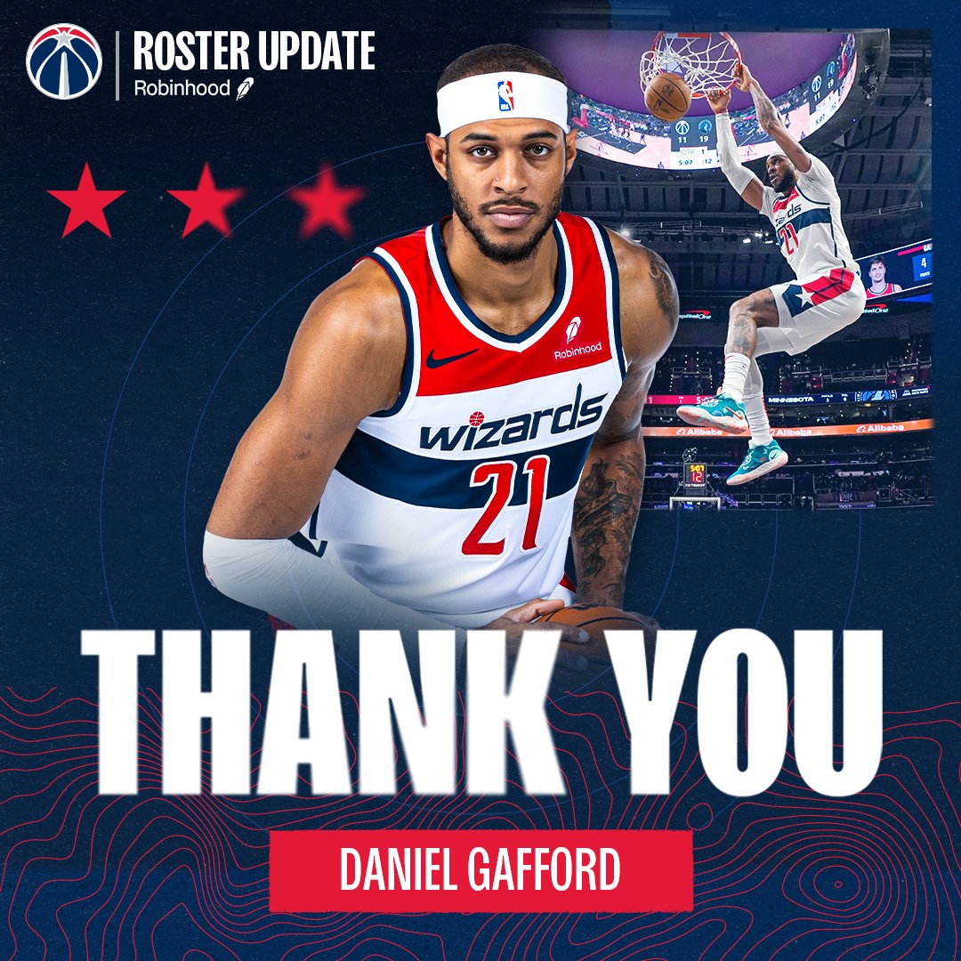WashWizards's tweet photo. For everything you have done on the court and in our community, thank you Gaff. 💙

#ForTheDistrict | @RobinhoodApp https://t.co/n4HtGJURvQ