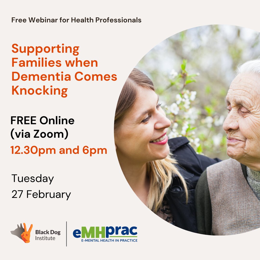 #Healthprofessionals are increasingly being asked what community members can do to assist a person in maintaining their dignity and quality of life after a diagnosis of #dementia. Register now for our 27th February free, accredited online #webinar here 👉 bit.ly/3Uhv3u5