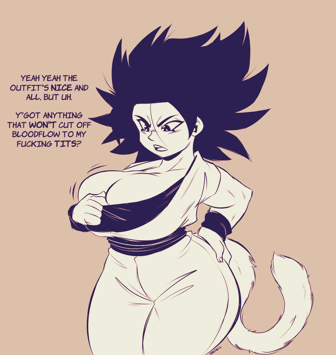 U7 Caulifla's not adjusting to Earth life very well...