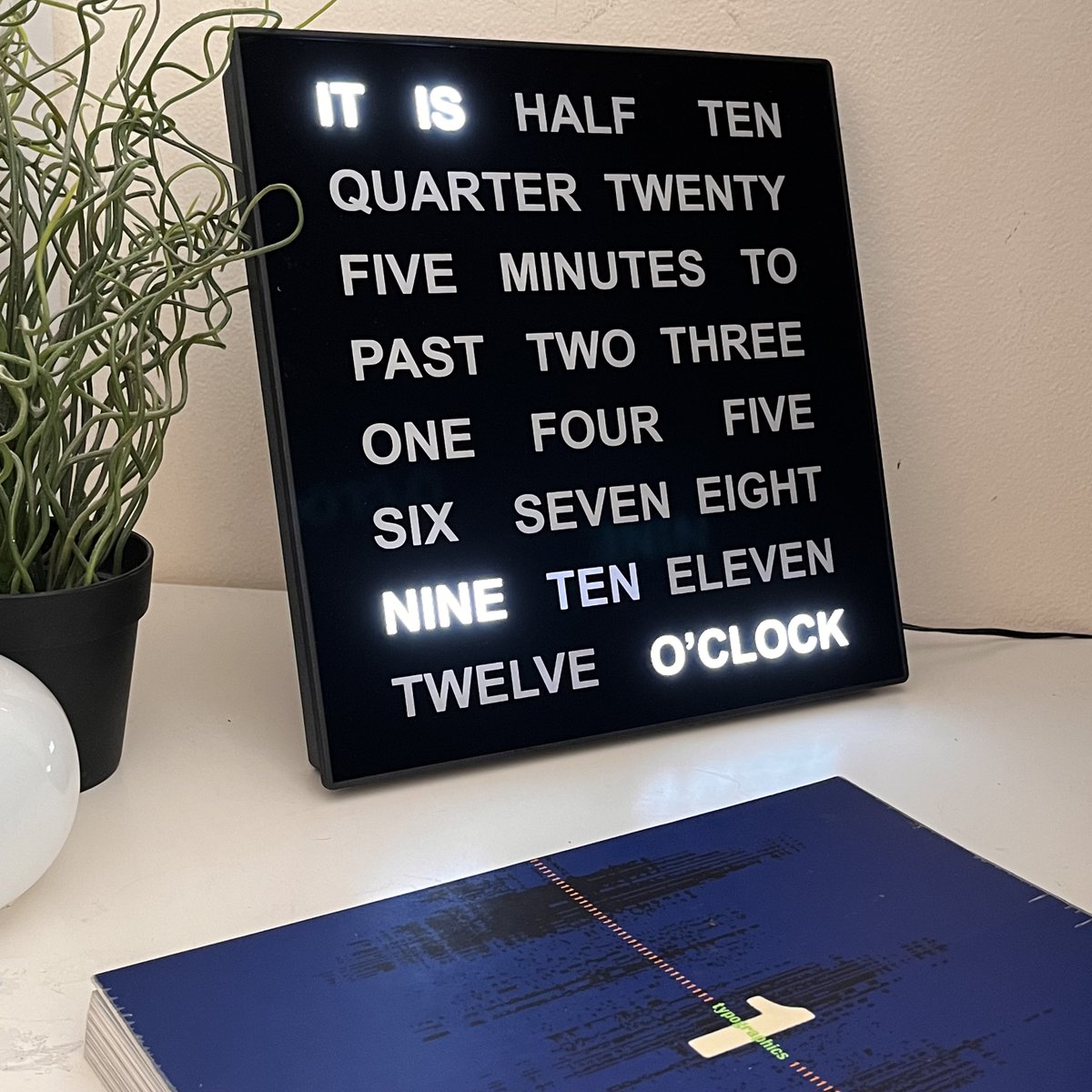 enapy_store's tweet image. ENAPY  Modern LED Word Desk Clock for Home &amp;amp; Office - LED Text Display -  Three Dimmer settings - Powered by AC Adapter - A Creative Gift Item -  28cm X 28cm X 3cm (11" X 11" X 1.1") - US Plug      
.      
enapy.com/home-office/de…
. 
#bestseller #coolproducts #modern #homedecor