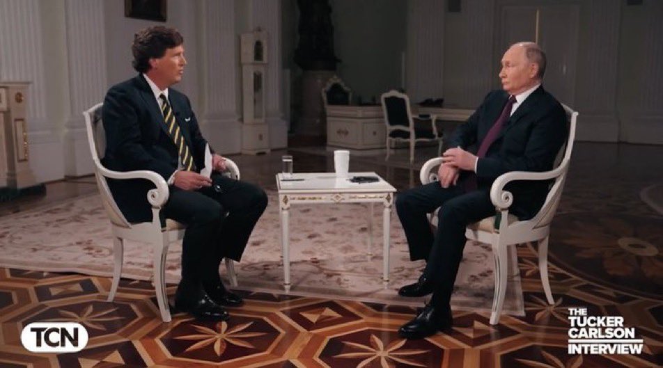 Initial thoughts after the interview: -Putin knows way too much history -Putin is operating on an intellectual plane far above all US politicians -Putin appears to want cooperation but the West have isolated Russia -Putin does not want to invade Poland or take over the world