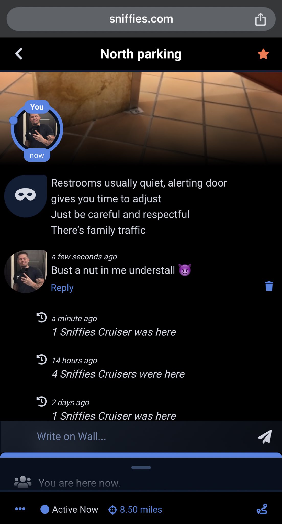 1 pic. Cruising the restrooms and found a thick boy to ride until he pumped a load in me while a few others were watching 😈 Should have let them all have a turn as well 😏 Try a week of Sniffies Plus on me 😘 ⬇️ https://t.co/Pyweg9ePh0 #SniffiesAmbassador #Cruising #GayCruising… https://t.co/aD5TdHoxE5