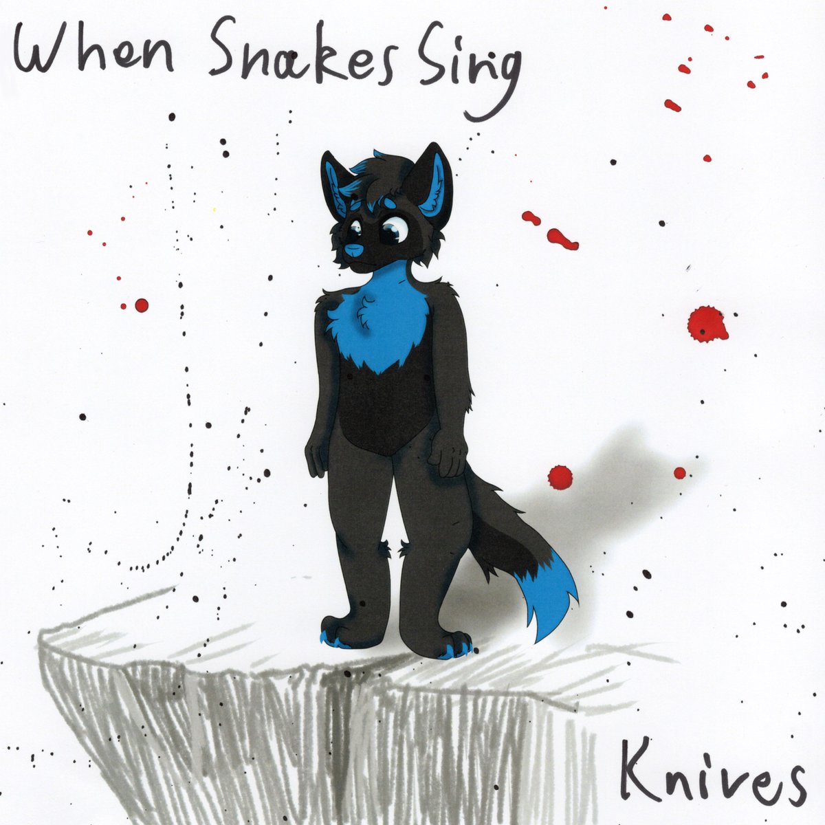 whensnakessing's tweet photo. I'm very proud with how this project turned out, it's the loudest, quietest and most personal I have ever gone for an album. Hopefully there's a little something for everyone on this one! Also shoutout to @Astris_Fursuits for the artwork! #knives #april1st #music #whensnakessing https://t.co/aSxlJU62K5