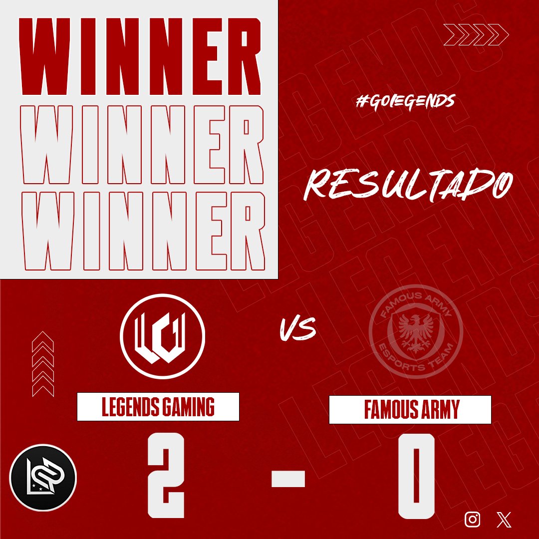 ⬜RESULTADO🟥

🐐Después de 2 y medio volvió el dueto dorado🪔de Legends. 😎🔥

🏆<a href="/LPCRPA/">LPCRpa</a>
🆚️ <a href="/famousarmycr/">Famous Army™️</a>
✅2-0
⭐MVP: <a href="/AliFJ_CR/">MiniAli CR⚡️</a>
<a href="/jeaustin07/">★☆Jeͥⱥuͣsͫτin☆★</a>
📌 J3

¡ENHORABUENA!! 
A seguir así CRACKS🔥👊🏼
#GoLegendsgaming ❤