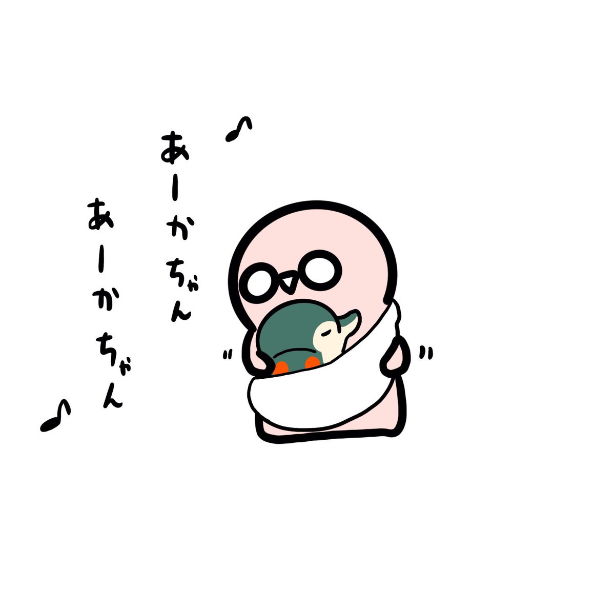 この日から毎日ヒノアラシと一緒に寝てます。
タオルケットをスリングっぽく結んであげたらあやし始めました。 