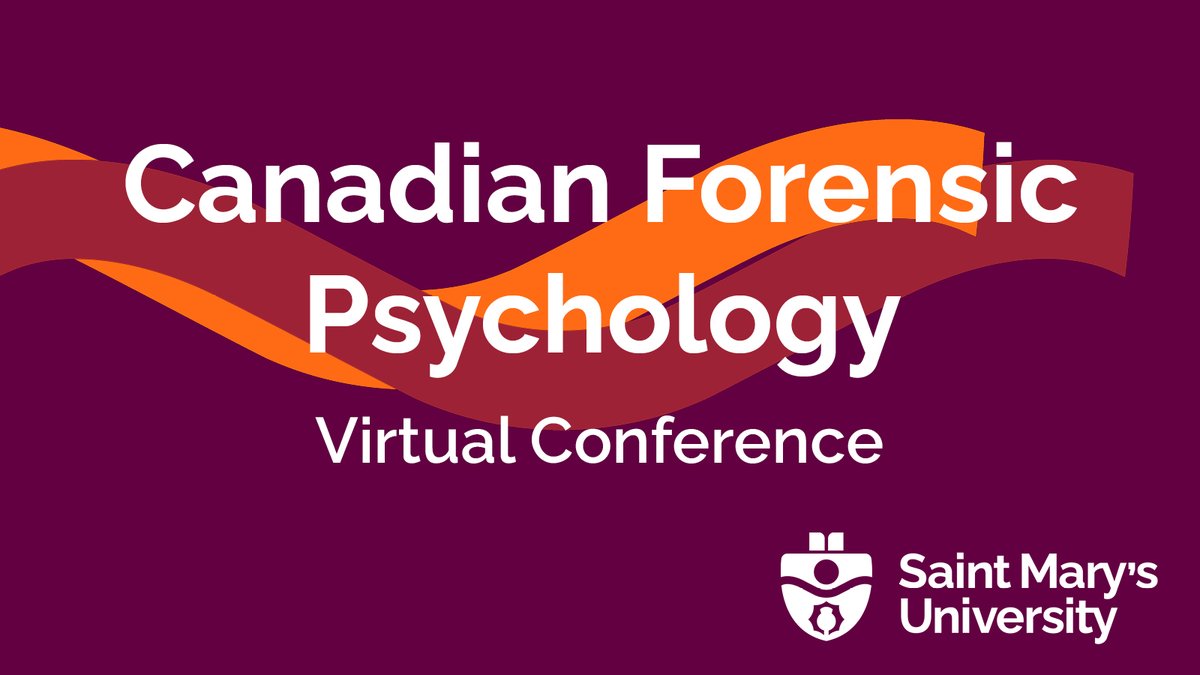 Our 4th annual Canadian Forensic Psychology Virtual Conference is happening tomorrow 12pm to 5pm AST! I'm looking forward to hearing about the latest research in forensic psychology from around the world.