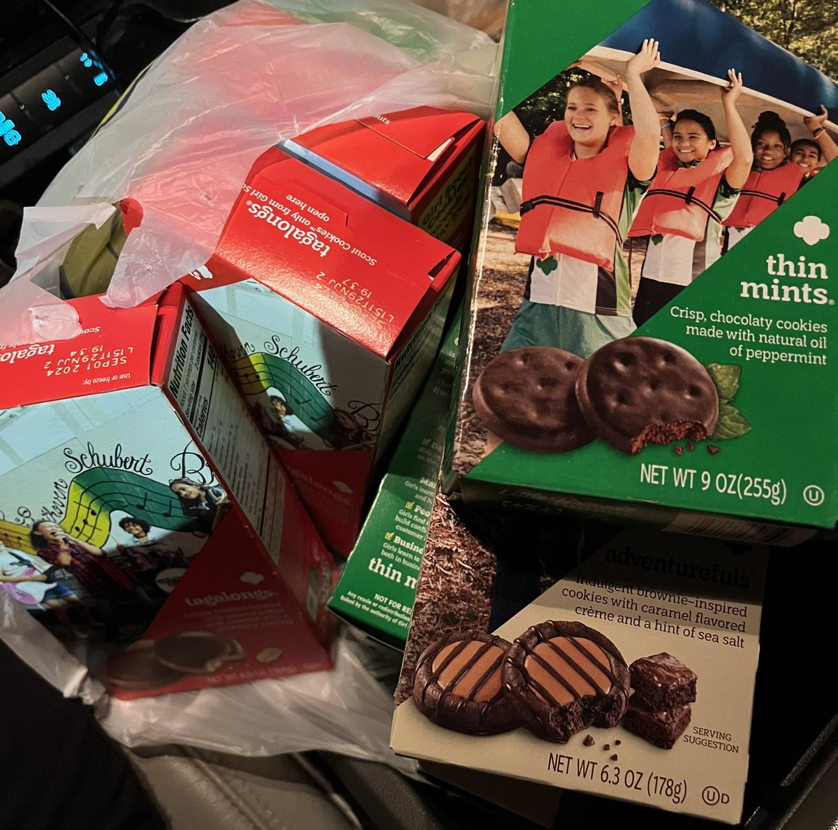 The Girl Scouts are strategically setup at the grocery store I frequent. I think I have reached Presenting Sponsor level! And yet, I haven’t had any. Given them all away 🤠.
