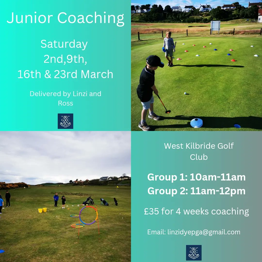 Linzi Dye (@linzidye16) on Twitter photo First Junior Coaching block of 2024 π€©β³
Looking forward to getting some junior coaching underway in March <a href="/theWKGC/">The West Kilbride Golf Club</a> <a href="/WestKilbridePro/">WestKilbrideProShop</a>
Email linzidyepga@gmail.com to sign up ποΈββοΈ#juniorgolf #linksgolf #growthegame #westkilbride #ayrshiregolf First Junior Coaching block of 2024 π€©β³
Looking forward to getting some junior coaching underway in March <a href="/theWKGC/">The West Kilbride Golf Club</a> <a href="/WestKilbridePro/">WestKilbrideProShop</a>
Email linzidyepga@gmail.com to sign up ποΈββοΈ#juniorgolf #linksgolf #growthegame #westkilbride #ayrshiregolf