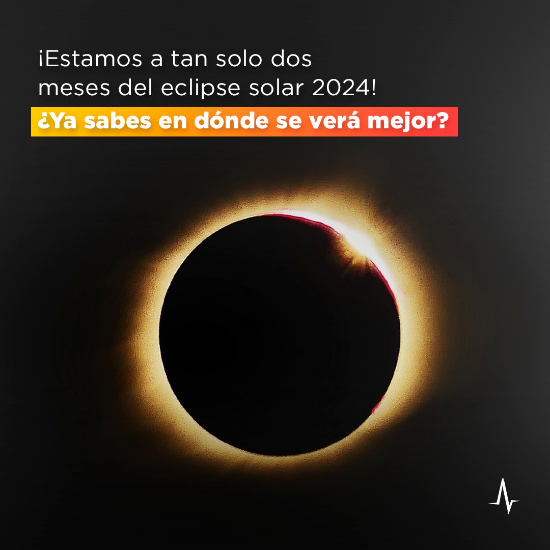 SkyAlertMx's tweet photo. El próximo 8 de abril, podremos disfrutar del 'Gran #EclipseMexicano', así llamado por la duración de su fase total en nuestro país (4 minutos con 20 segundos).

Este #Eclipse2024 es significativo, ya que tendremos que esperar 28 años, hasta el 2052, para volver a apreciar uno igual.