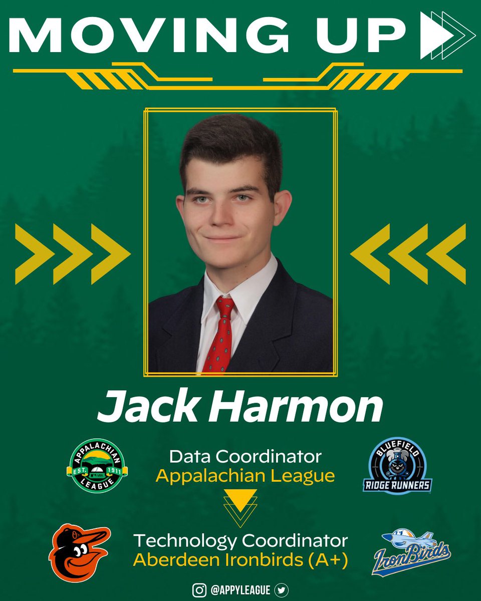 AppyLeague's tweet photo. Data Coordinator Alum Spotlight

Jack Harmon 
@goridge_runners '23

Congratulations to @jackh_333 on his new role with the @Orioles as @IronBirds’ Technology Coordinator. 

2024 Application: https://t.co/poBJU1cynH https://t.co/8LyeXx5PIV