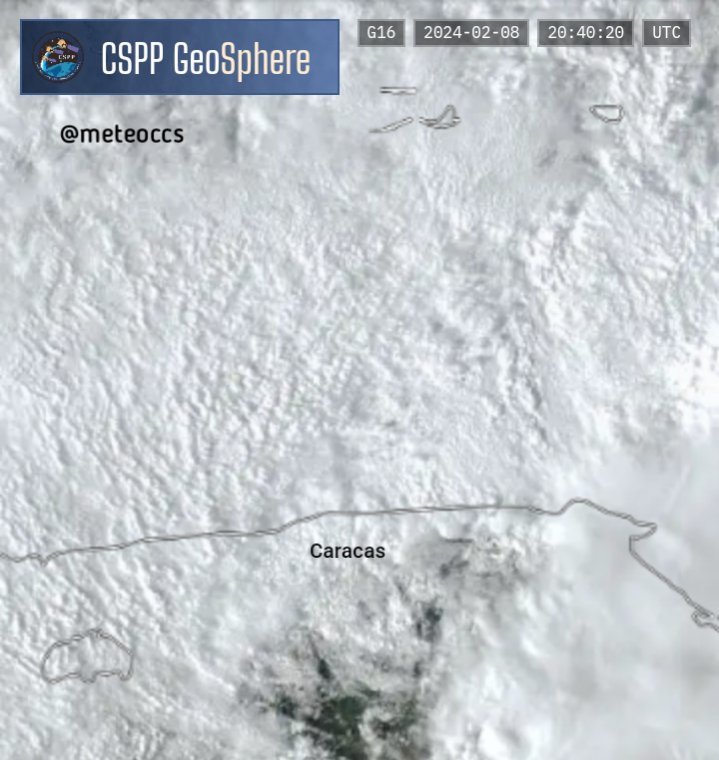 #08Feb || Cuando son las 17:05 HLV, así está la nubosidad presente sobre el Distrito Capital, Miranda y La Guaira, produciendo algunas lluvias moderadas, lloviznas y neblina en buena parte de las zonas altas. Esta condición la seguiremos teniendo por las próximas horas (sigue)...