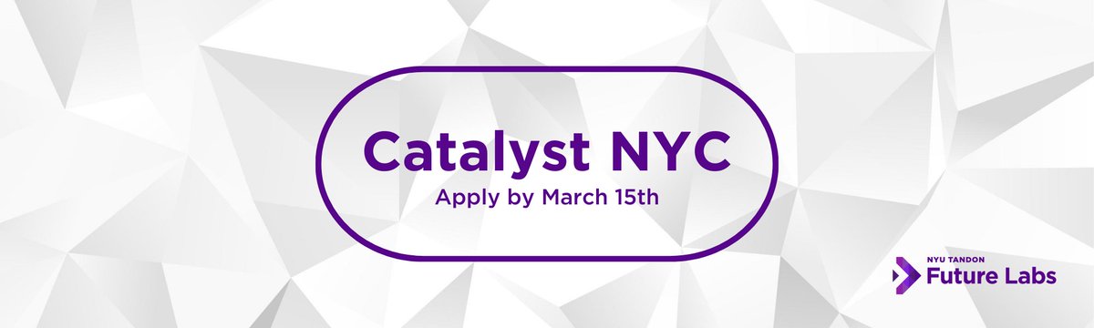 🎉 Made right here in Brooklyn - <a href="/nyutandon/">NYU Tandon</a> Future Labs Catalyst NYC program is open for application!
Are you an early-stage startup working at the cutting edge of technology?  Apply by March 15th 2024 - hke28qc9.paperform.co