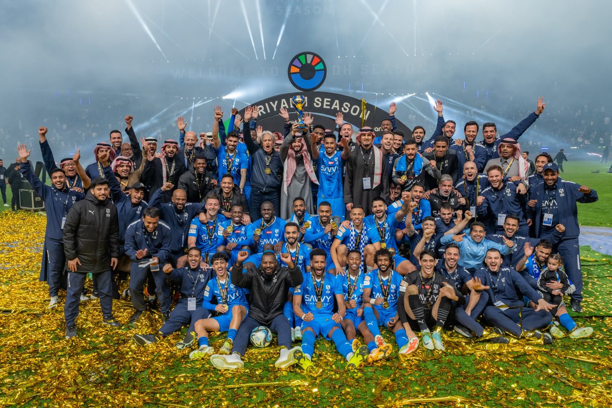 Turki_alalshikh's tweet photo. ختام #كأس_موسم_الرياض بفوز فريق الهلال 🏆🇸🇦⚽️

The finale between Al Hilal vs Al Nassr ends up with Al Hilal winning the match for #RiyadhSeasonCup 🏆🇸🇦⚽️

#BigTime
#RiyadhSeason
#برنامج_جودة_الحياة https://t.co/x3NO6C5cLq