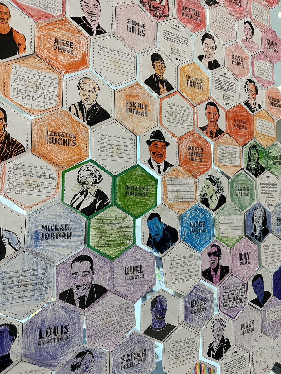 To celebrate Black History Month, Miss Lorenzi’s class and mine researched different influential African American’s and made it into a colorful quilt. #BlackHistoryMonth  #montourproud <a href="/MontourSD/">Montour School District</a>