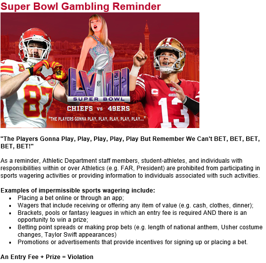 "The players gonna play, play, play, play, play but remember we can't bet, bet, bet, bet, bet!" 
#buckeyesdontbet