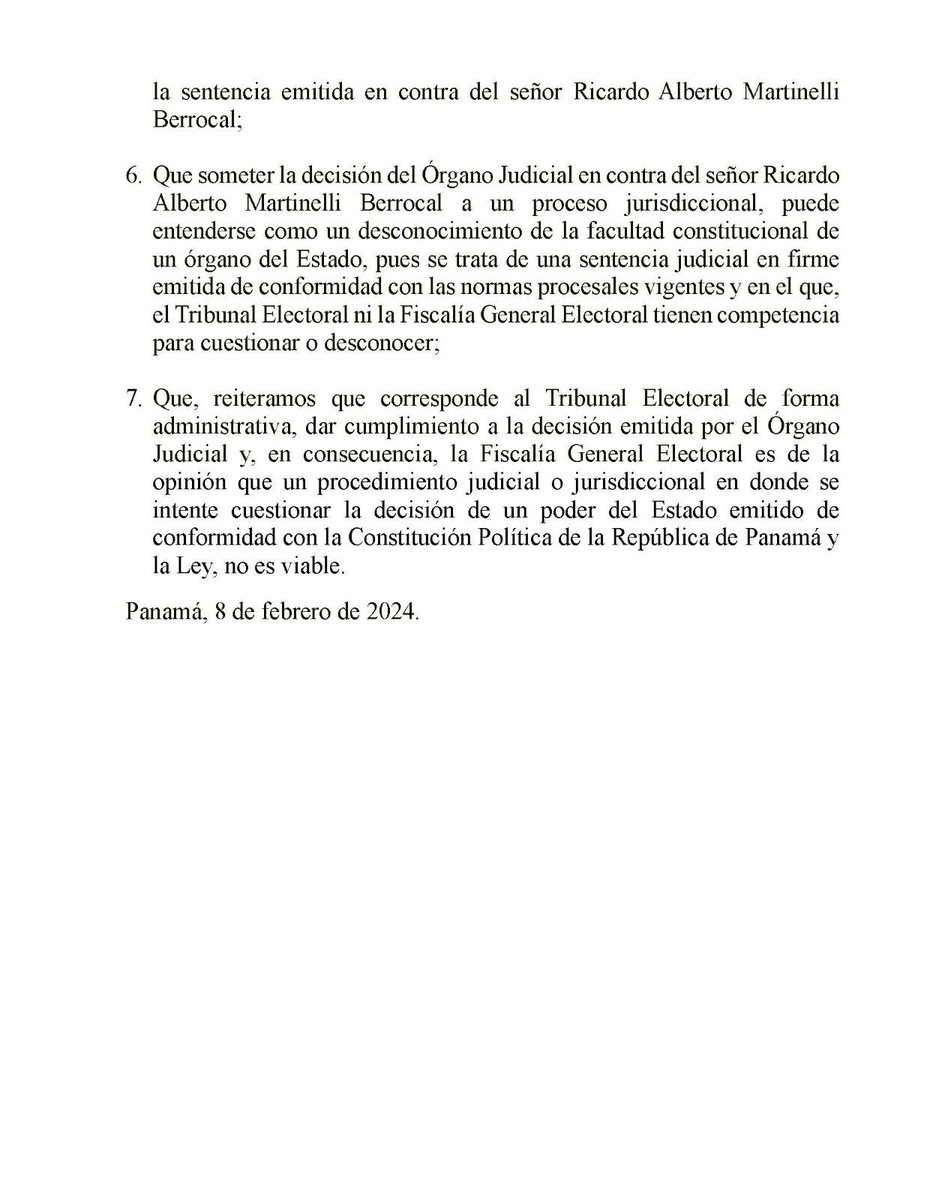AlvaroAlvaradoC's tweet photo. Fiscalía General Electoral se pronuncia en cuanto a la candidatura de Ricardo Martinelli. Todo indica ya, que su foto no aparecerá en la papeleta. https://t.co/L9TbskSPWA
