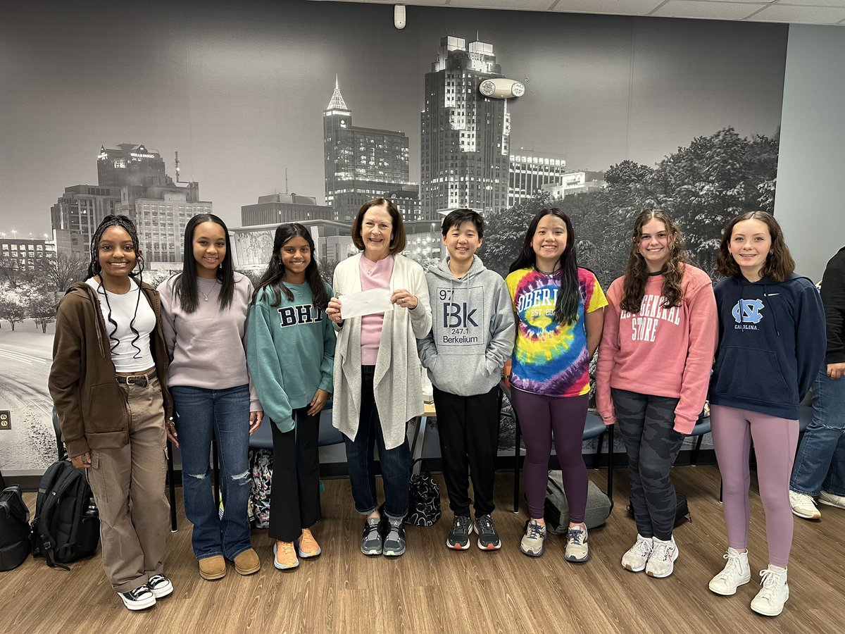 This is the EPITOME of global take action! <a href="/tableraleigh/">A Place At The Table</a> taught and guided students and staff, and our @OberlinNJHS students have organized a school wide “pay what you can” stickergram experience! Thanks to <a href="/tableraleigh/">A Place At The Table</a> and our NJHS students for inspiring.