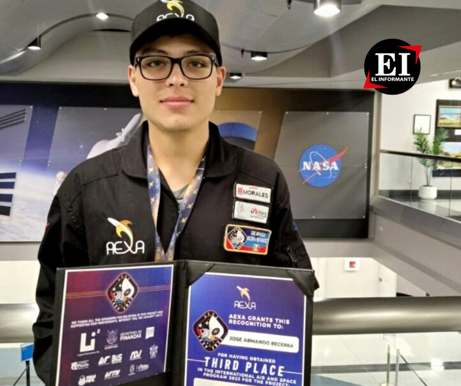 ElInformanteMX's tweet photo. #Nacional
ORGULLO NACIONAL‼👏 MEXICANO LOGRA TERCER LUGAR EN CONCURSO DE LA @NASA 🚀🥉🇲🇽

José Armando Becerra Hernández, joven estudiante de nanotecnología de la Universidad de #Guadalajara, viajó a U.S. Space y Rocket Center, en #Alabama, #EEUU, para participar en el concurso Internacional Aéreo y Espacial de la #NASA de 2022, obteniendo el bronce.

Tras regresar a su ciudad, se ha dedicado a impartir talleres y conferencias con el objetivo de compartir sus conocimientos sobre la #ciencia y el #espacio a niños y jóvenes de #Tlaquepaque.

La pasión de José Armando por la #nanotecnología comenzó después de ver la película "Interestelar"; su proyecto de #Nanopartículas, bloqueo de radiaciones (Hydrate Silicate Calcium Nanoparticles), busca implementar concreto para detener la #RadiaciónUltravioleta que puede dañar a los astronautas y hasta las naves.