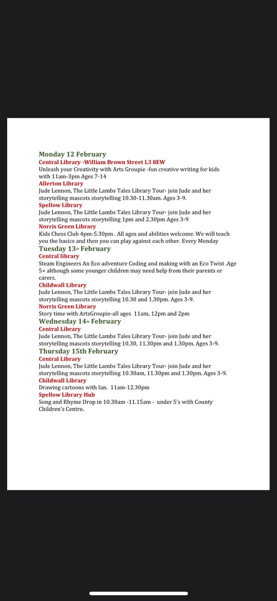 Liverpoollib's tweet photo. Looking for something low cost or no cost to help you through half term with the family. We are here to help with some fantastic activities and events. All free #liverpoollib #Liverpoolcentlib https://t.co/D4CLXc1wqQ
