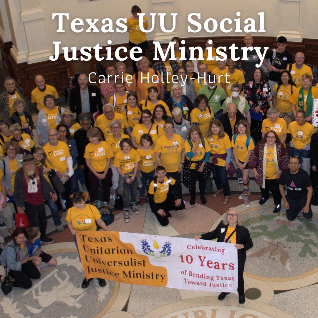 uucbv's tweet photo. 10:30 am - Sunday Worship Service - "Texas UU Justice Ministry" by Carrie Holley-Hurt, Guest Speaker from TXUUJM

#brazosuu #txuujm  #socialjustice #voterrights #democracy #faithorganizer #uuthevote #unitarianuniversalist #politicalaction #lgbtqrights #belovedcommunity #uucbv https://t.co/Cbw7PkUMur