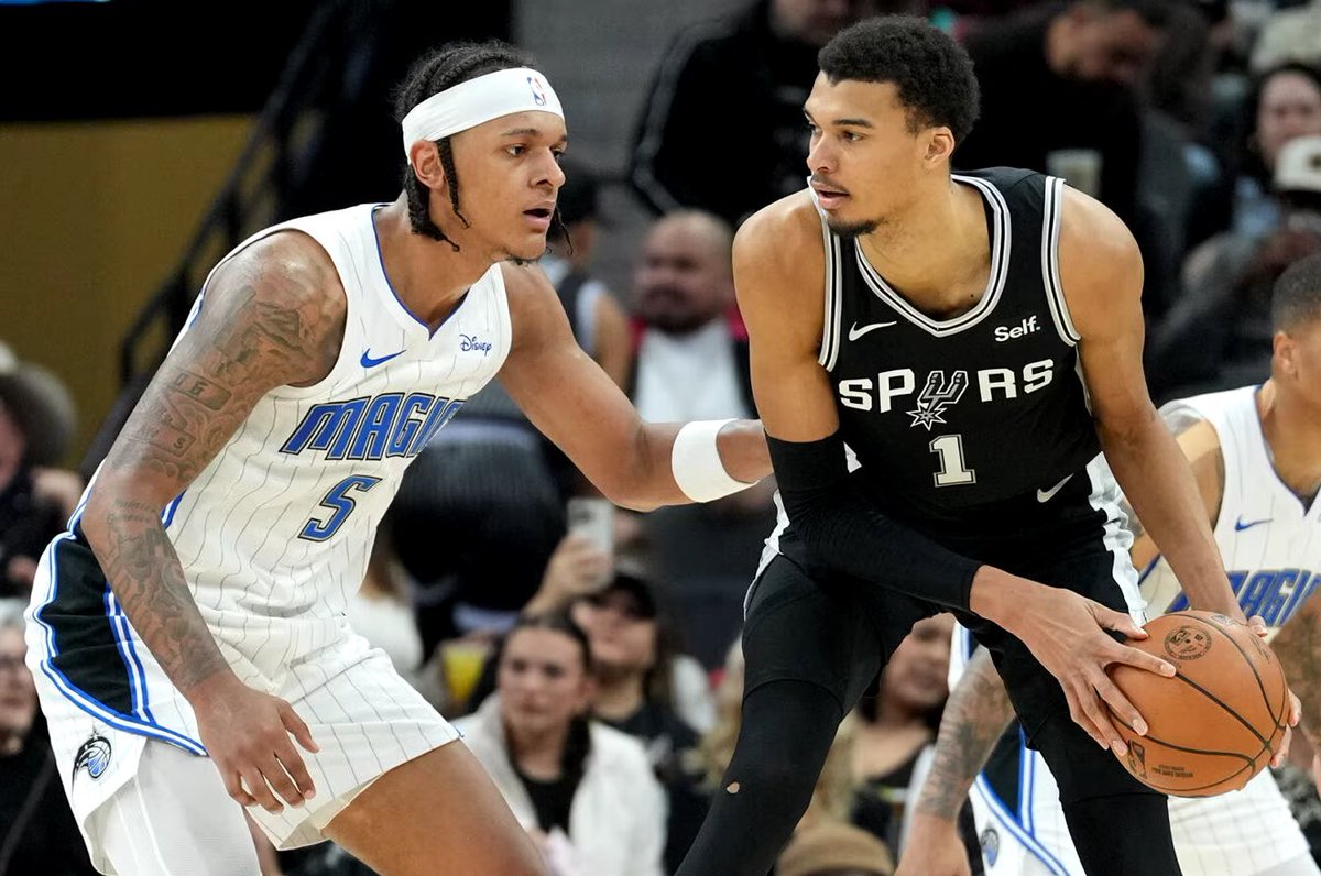 ChasStephenson's tweet photo. @OrlandoMagic (27-24) vs. @spurs (10-41)

The Magic have emerged (3-2) from a five game road trip and now look to place Tuesday’s loss to Miami in the rear view mirror as they welcome the San Antonio Spurs to the City Beautiful.

7:00pm EST / Kia Center / Bally Sports Florida https://t.co/Cr0LSqeJMn
