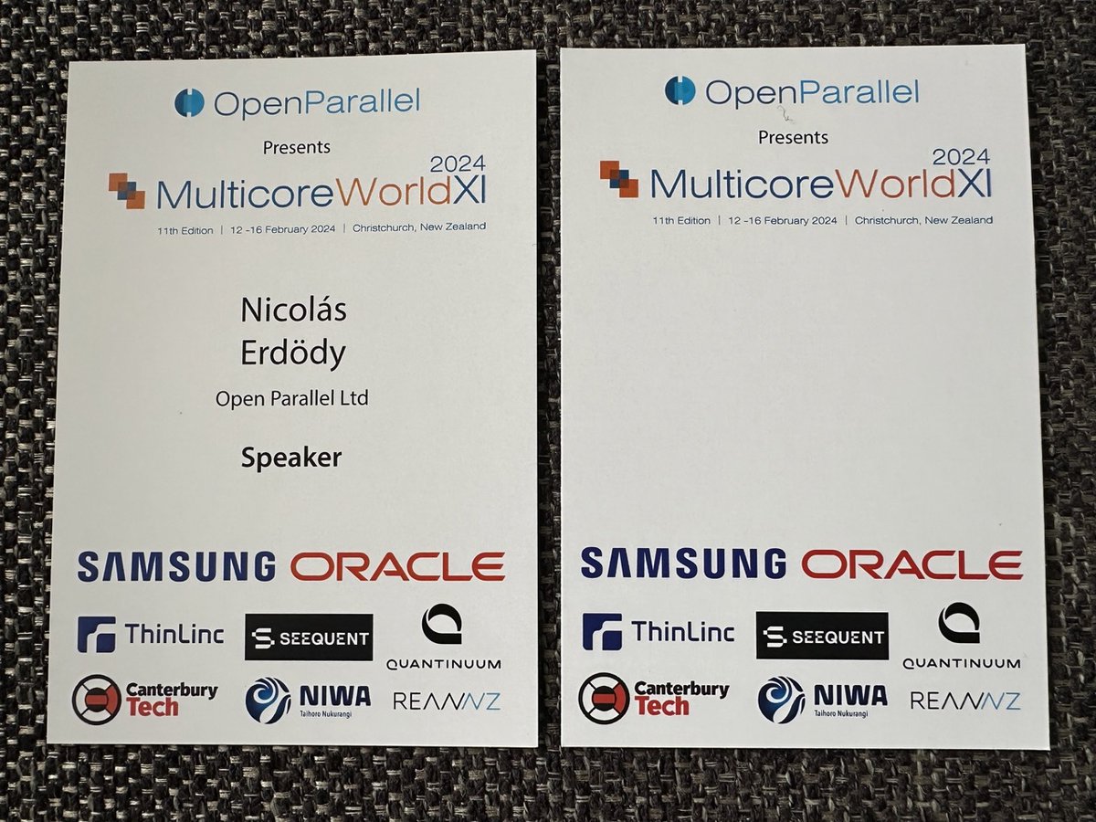 MulticoreWorld's tweet image. All ready for the 11th Multicore World -Starts Monday 12 in #Otautahi #Christchurch. Thank you to our sponsors @SamsungUS @oraclelabs @QuantinuumQC @Seequentglobal @ThinLinc @REANNZ @niwa_nz @CanterburyTech last spots available, join us multicore.world -one day tickets.