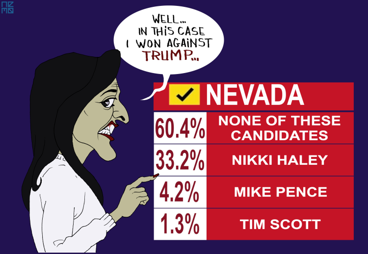 Nikki Loses To None politicalcartoons.com/cartoon/282428 #NikkiHaley #NikkiHaley2024