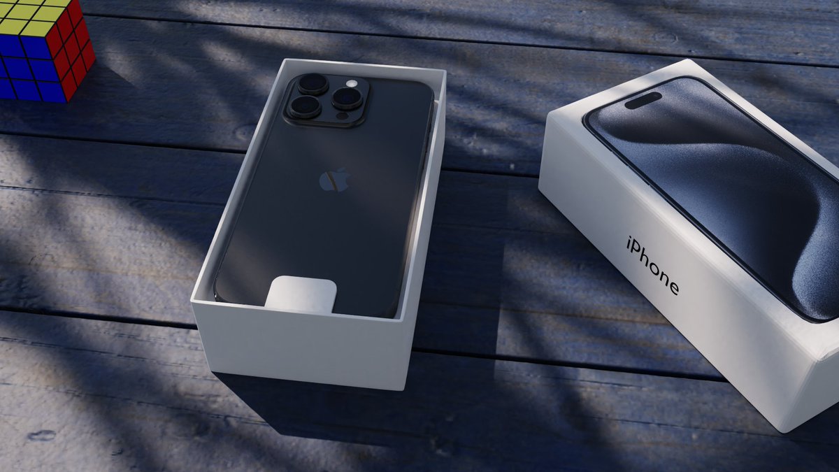 MadeWithBlender's tweet photo. modeled the Iphone 15 pro max in blender 2.79 #blenderrender #blender #gamedev #CGI #games #game #indiedev #blendercommunity #blenerartist #blendernation #nascomsoft https://t.co/uDRoOeu64P