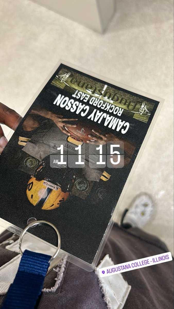 Had a great visit at Augustana today !🔵🟡<a href="/Coach19Bell/">Stephen Bell</a> <a href="/BrianKrier11/">Brian Krier</a> <a href="/Coach_AL05/">Coach Al Arvanitakis</a> <a href="/AugustanaFB/">Augustana Football</a>