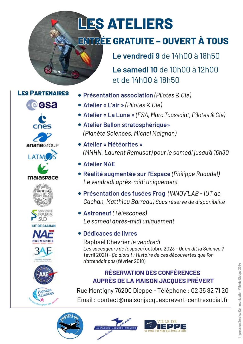 philipperuaudel's tweet photo. Un grand week-end pour la saga #Markind !
🗓️ Demain, vendredi 9 février à partir de 14h à la Maison Jacques Prévert de Dieppe, les #romans seront présentés en même temps que la plateforme l’ « Odyssée Spatiale »
🗓️ Samedi 10 février décollage pour @LesMyceliades à partir de 15h30 à la médiathèque Jean Renoir de Dieppe pour découvrir la #SF, les merveilles du système solaire et les #romans à travers des expériences de #RéalitéAugmentée et de l’ #IA avec OdyssAI
🗓️ Dimanche 11 février à partir de 10h, venez rencontrer l’auteur de la saga Markind au #SalonduLivre de #Dieppe au Casino.
Un grand merci à @dieppefr de rendre possible ces « espaces-temps »!
A bientôt dans le futur !