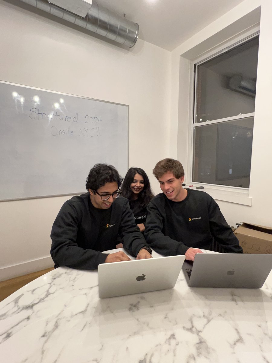 Productive week in NYC for the #Structured team! 🚀 Stay tuned for more exciting product updates — coming soon.

@amruthagujjar @singhals_ 

#NYC #ProductUpdates #Teamwork #Innovation #Collaboration #TechLife #WorkTrip #OnsiteRetreat #startups #entrepreneurship #innovation