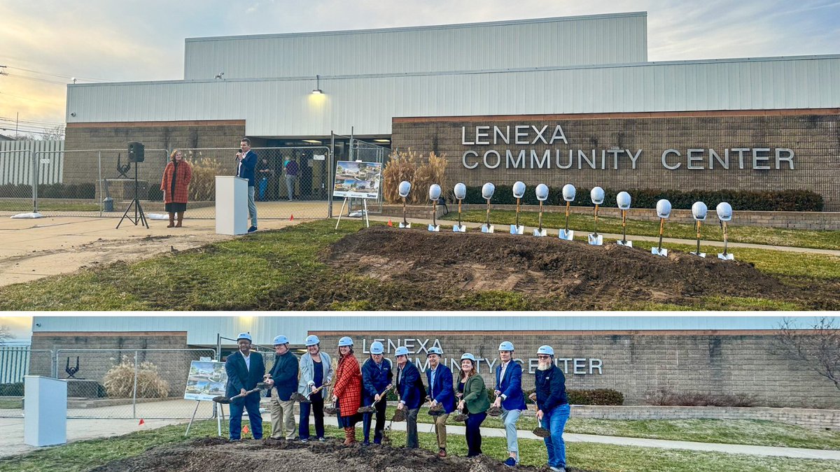 cityoflenexa's tweet photo. Major upgrades are on their way to Lenexa’s Community Center and Senior Center in Old Town. City staff, the governing body and contractors marked the start of construction Feb. 6. 

Learn more about this project at https://t.co/XwhxbdCJO0 https://t.co/CEpY3RC7xl