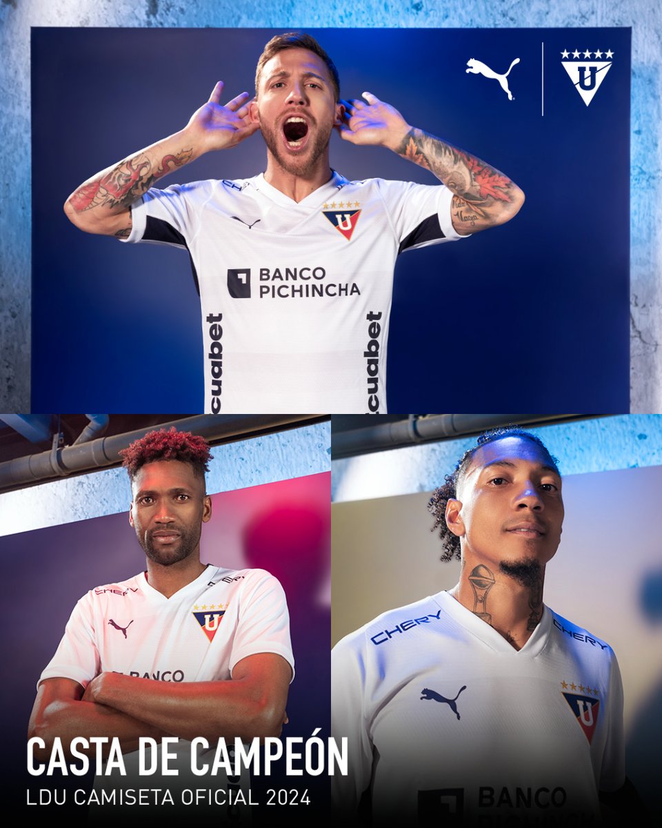 ¡Y ESTA ES LA NUEVA INDUMENTARIA OFICIAL #LDU #PUMA 2024 🙌!

#VamosLIGA ⚪🔴