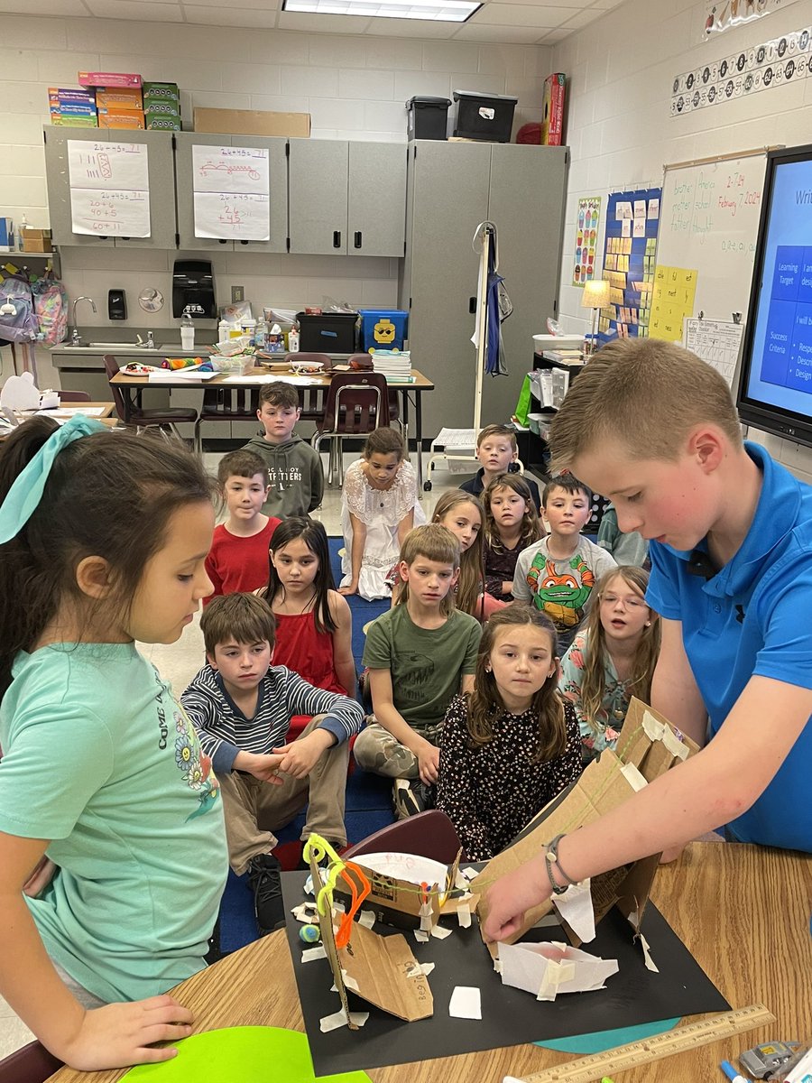 turtleteach's tweet photo. 2nd graders shared their “amusement park rides” with classmates. It was precious to see the interest and enthusiasm of students as they listened to others sharing their ideas! #LOVEBGSTEM @BGESTEM https://t.co/YpqTyevSvK