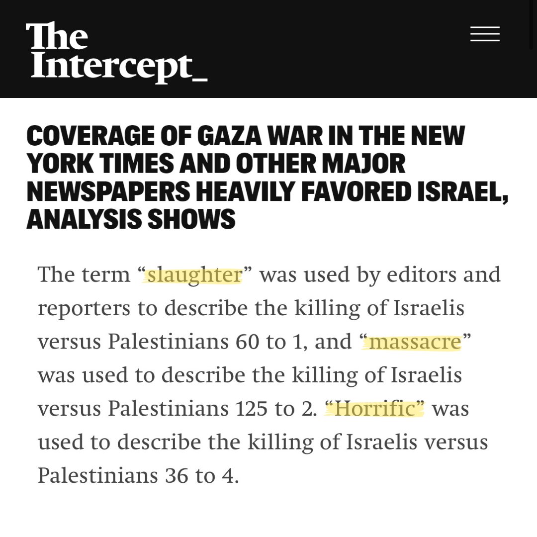 omarsuleiman's tweet photo. It’s one thing to know Western media is largely a vehicle of Israeli propaganda. It’s a whole other thing to see the data. https://t.co/rtsnT3JJxi
