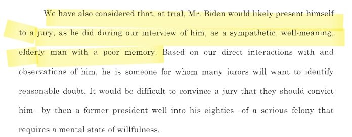 Wilson__Valdez's tweet photo. Like just on a fundamental level, this tweet is literally *factually* false. He was speculating (editorializing) what defense he thought Biden might mount in court. Just another absolute media failure. https://t.co/ngIK00x6Ju