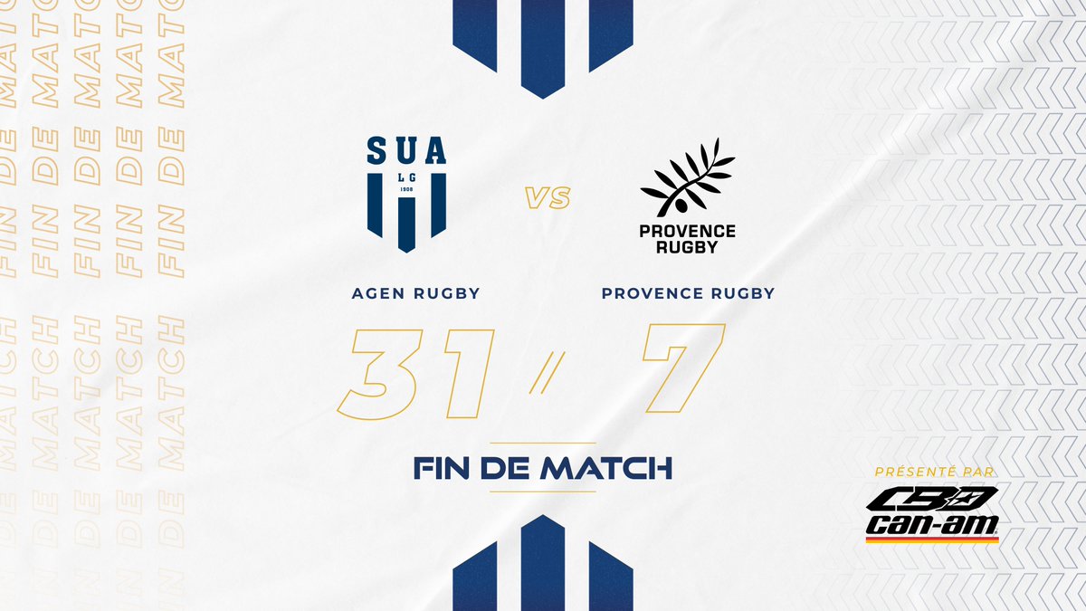 Agen Rugby - SUA LG tweet media
