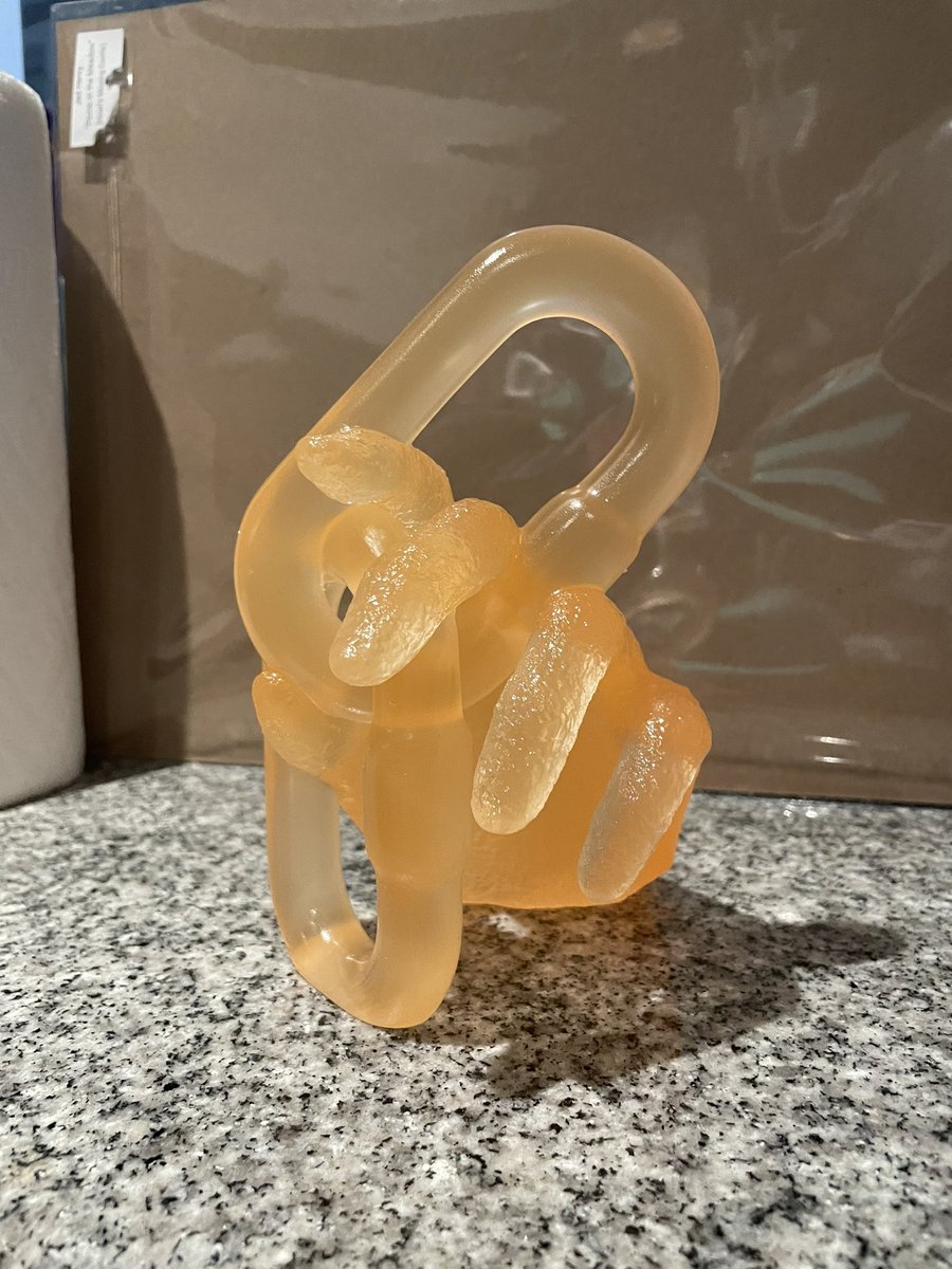 Wow 🔥 Stoked to receive this 1/1 orange translucent version of CARE// featured in <a href="/fvckrender/">FVCKRENDER</a>’s art show at <a href="/ganaartkr/">ganaart gallery</a> in South Korea🔥 Can’t wait to put this in a proper display case ⛓⛓⛓