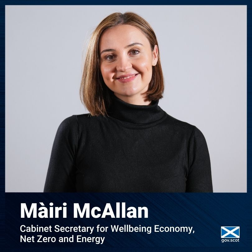 scotgov's tweet photo. (@MairiMcAllan) has been appointed as Cabinet Secretary for Wellbeing Economy, Net Zero and Energy. https://t.co/JGeYogMGNu