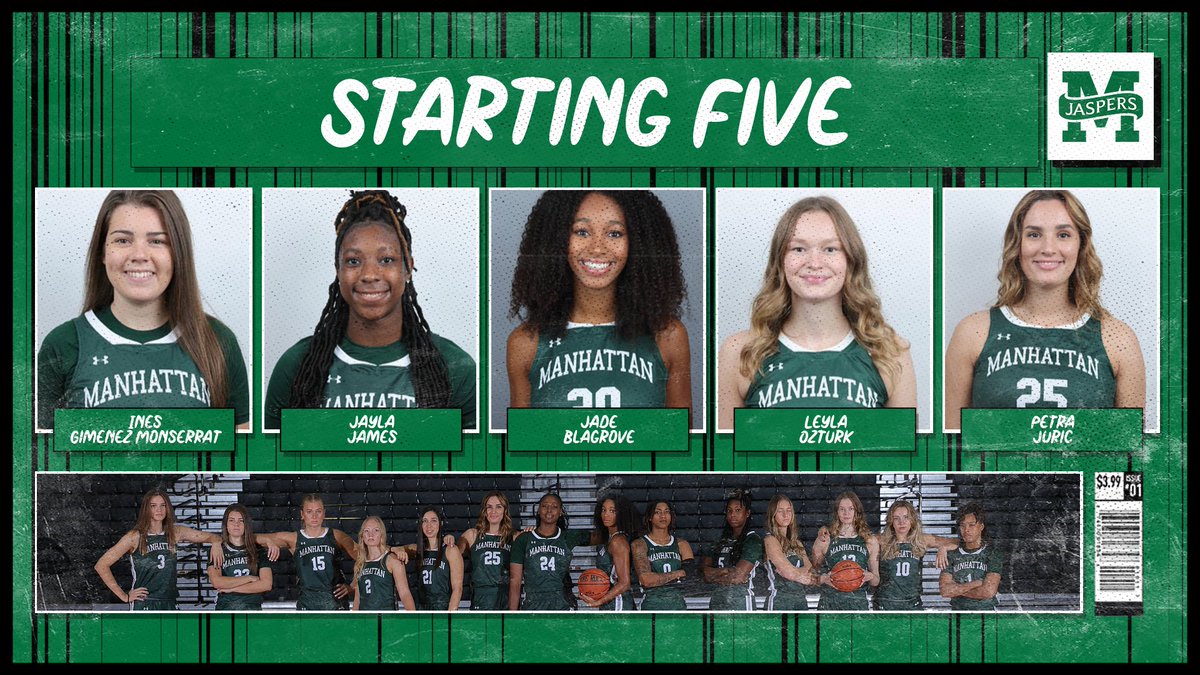 Manhattan_WBB's tweet photo. Check Out Our Starting 5 🆚@NiagaraWBB  

📺https://t.co/W91UNOHb9k 📊https://t.co/wMtMPJMPse  #playGreen x #MAACHoops https://t.co/fBcP4h8J2y
